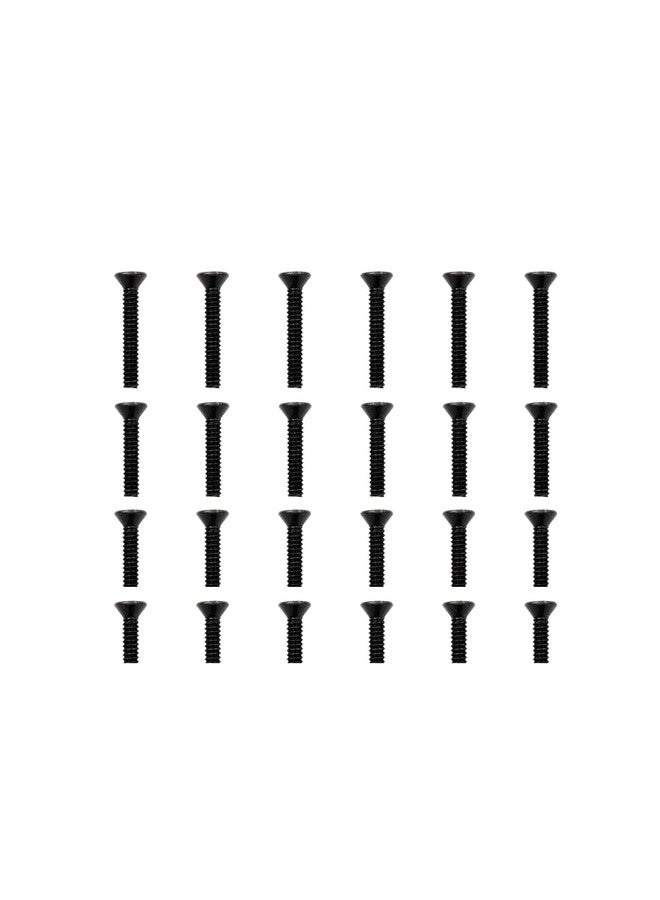 AMORIL Flat Head Hex Screw, M2.5 (6mm & 8mm & 10mm & 12mm) for RC Brushless Truck Mini 1/10 RZ001G-A,Part Number R11099